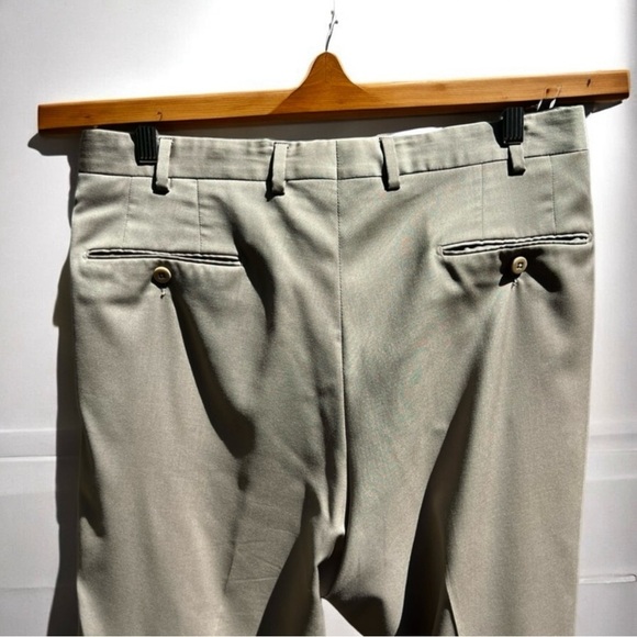 🌻Ermenegildo Zegna Dar Tan Wool Flat Front Tan Dress Pants Model 75LB02 34x30" - Picture 4 of 8